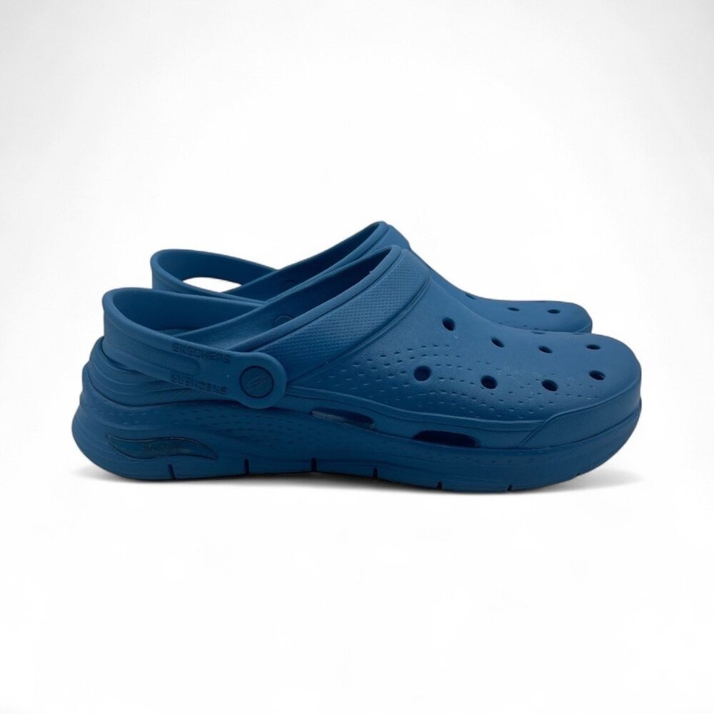 Skechers Foamies Arch Fit Valiant Slip On Clog Sandal Comfort Blue Men’s Size 11